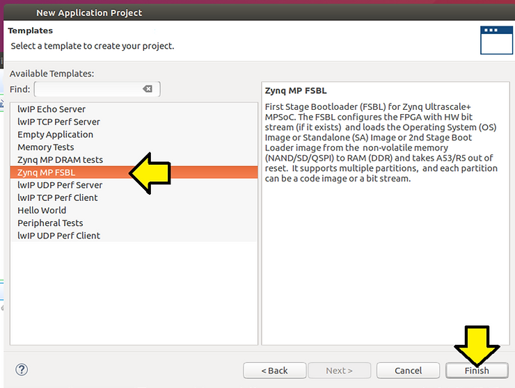 Select_zynq_mp_fsbl_7
